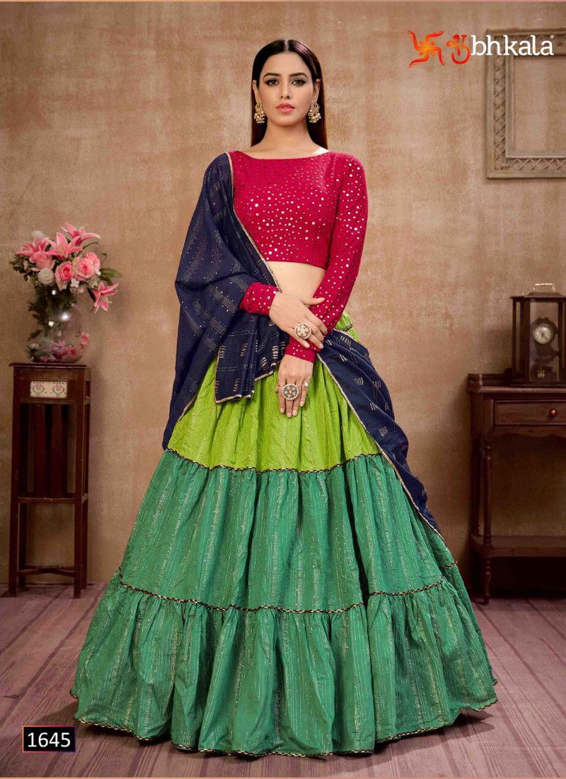 GIRLY VOL 12 Shubhkala Fancy Latest Designer Wedding Wear Georgette Zari And Sequance Embroidery Work Lahenga Choli Collection